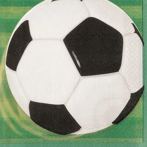 16pk 3D Soccer Ball Luncheon Napkins