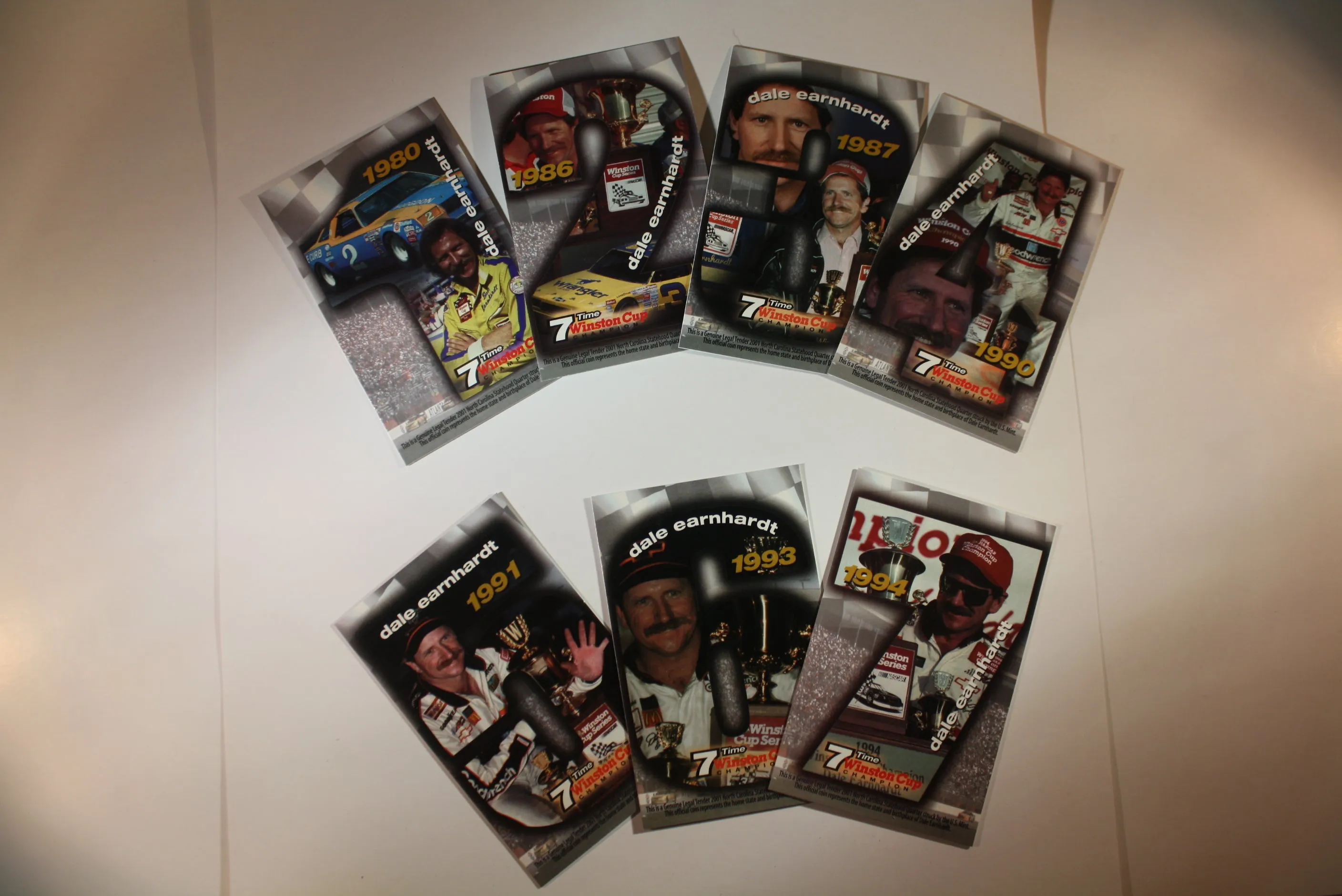 20 Complete Card Sets of 2001 DALE EARNHARDT - Jumbo Size Proofs - 7-Time Winston Cup Champion