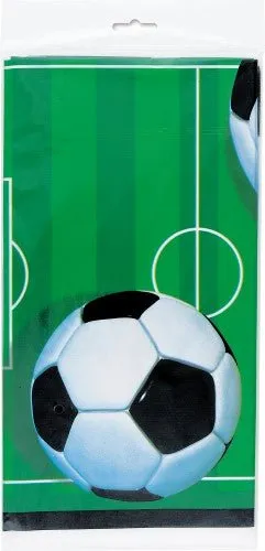 3D Soccer Ball Rectangle Plastic Tablecloth