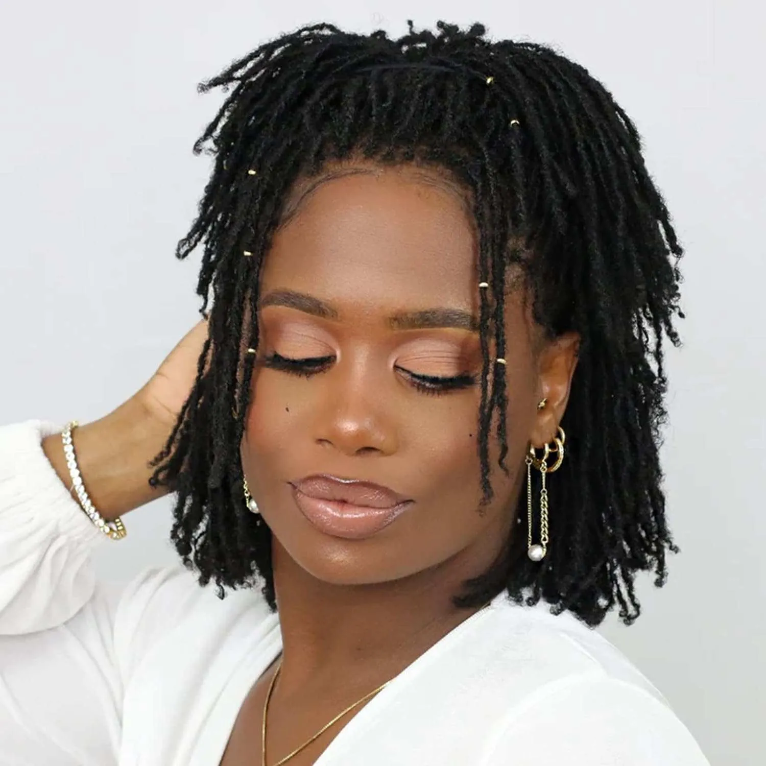 4 Inch Loc Extension Human Hair 30 Strands