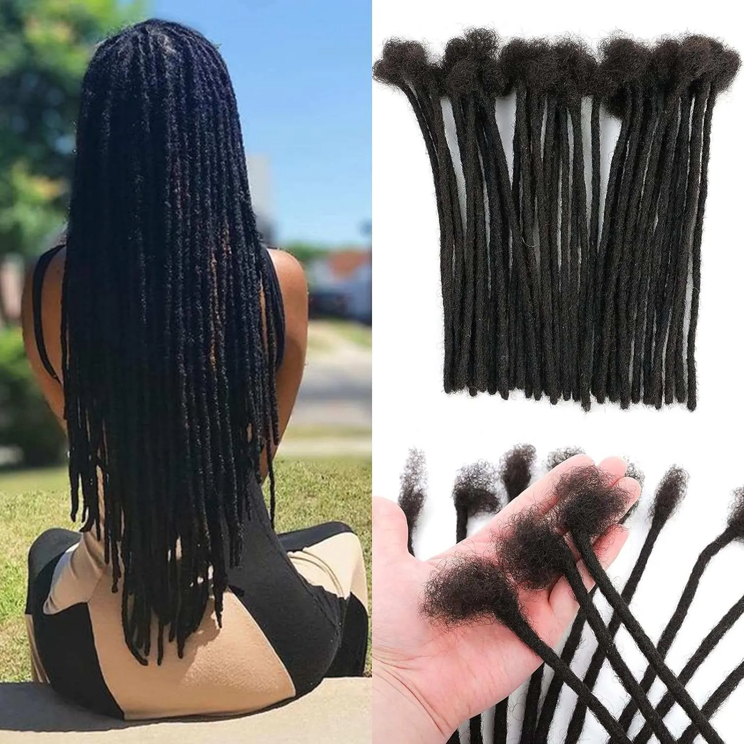 4 Inch Loc Extension Human Hair 30 Strands