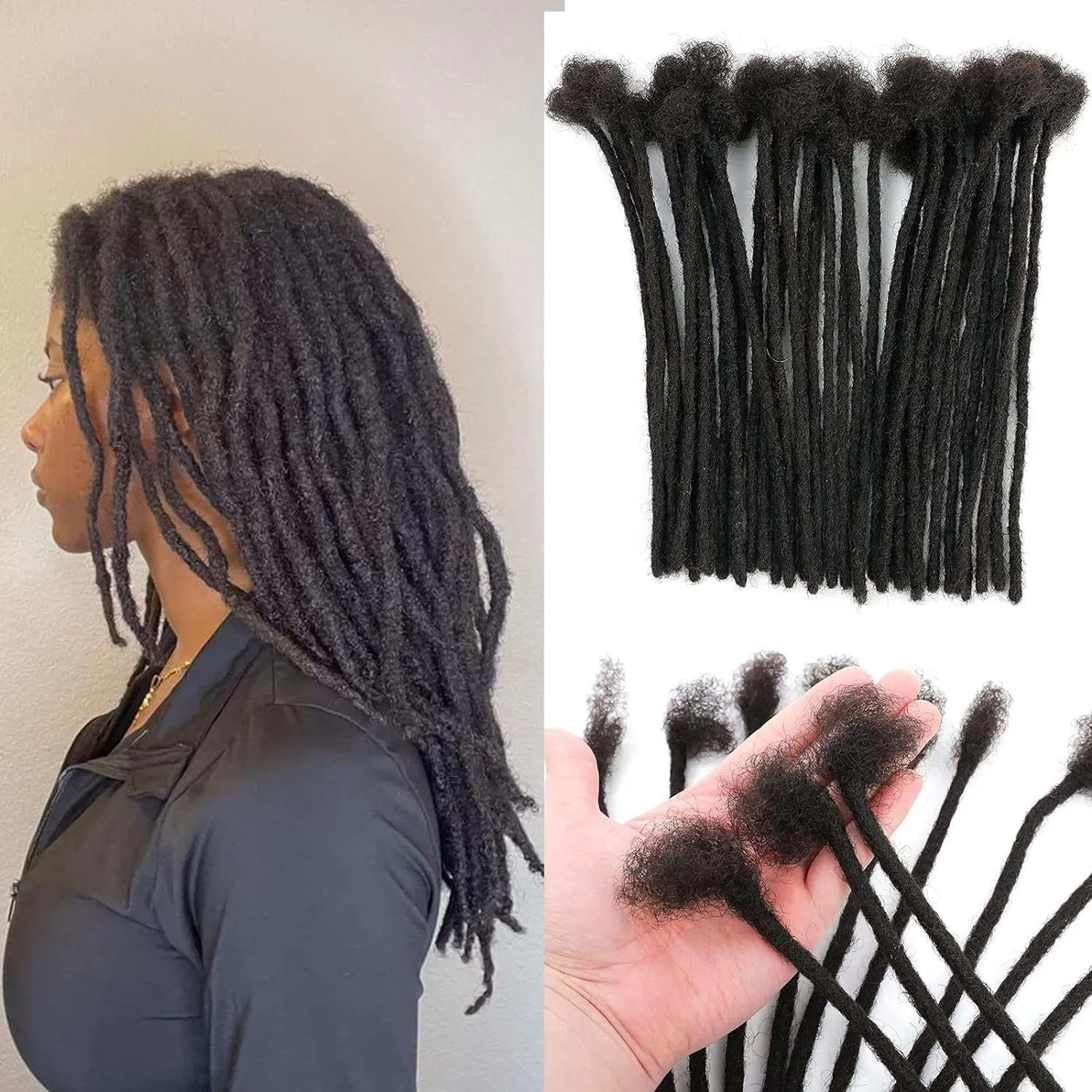 4 Inch Loc Extension Human Hair 30 Strands