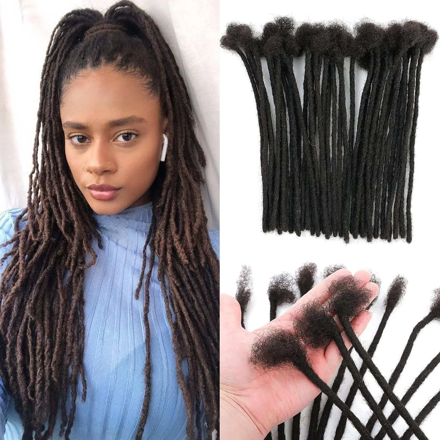 4 Inch Loc Extension Human Hair 30 Strands