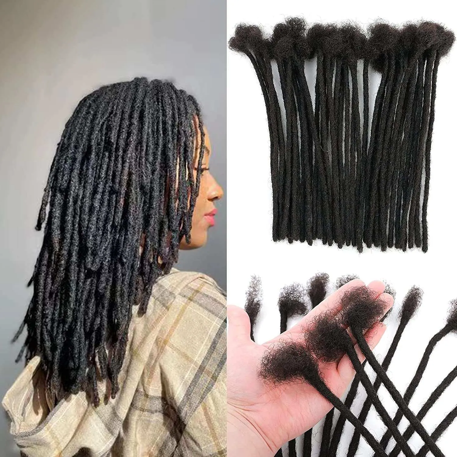 4 Inch Loc Extension Human Hair 30 Strands