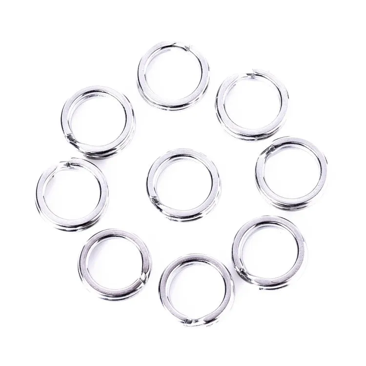 4mm HENGJIA SS010 50pcs /Pack Stainless Steel Flat Ring Fishing Space Fittings