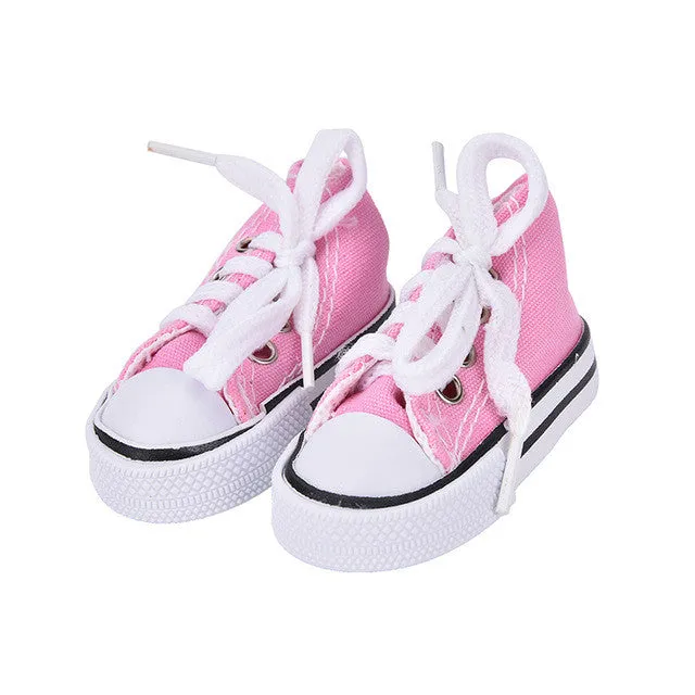 7 Colors 1 Pair Canvas Shoes For BJD Doll Toy Mini Doll Shoes for Sharon Doll Boots Dolls Accessories Hot Sale 7.5cm