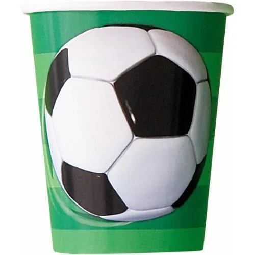 8pk Soccer Ball Paper Cups