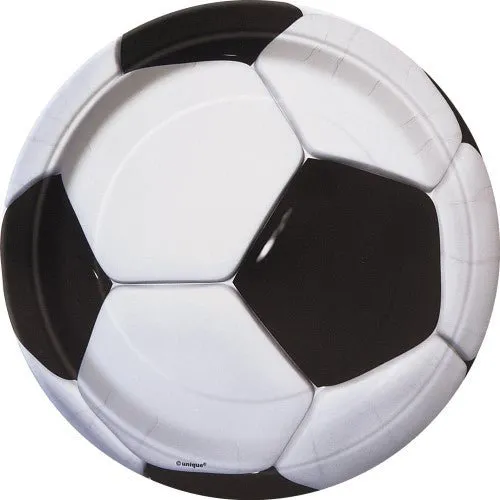 8pk Soccer Ball Paper Plates