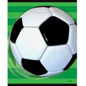 8pk Soccer Ball Plastic Party Bags