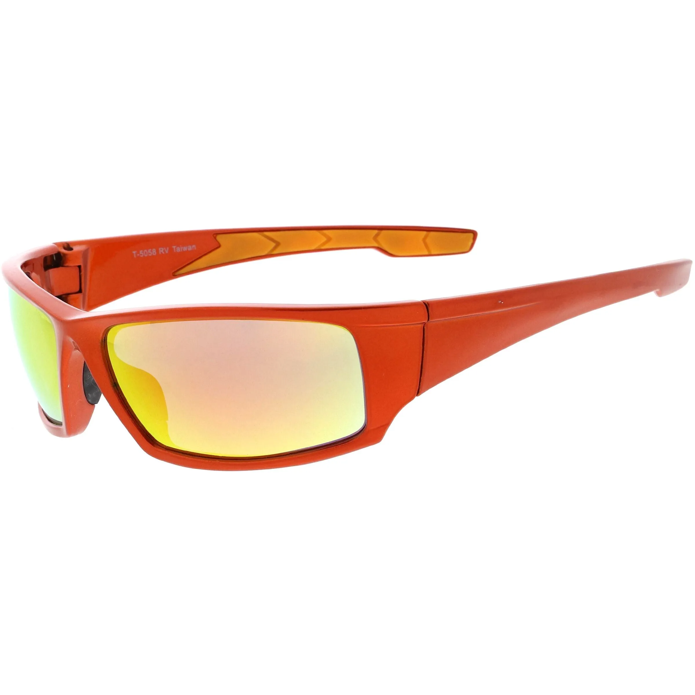 Action Sports TR-90 Sports Wrap Mirrored Lens Sunglasses C811