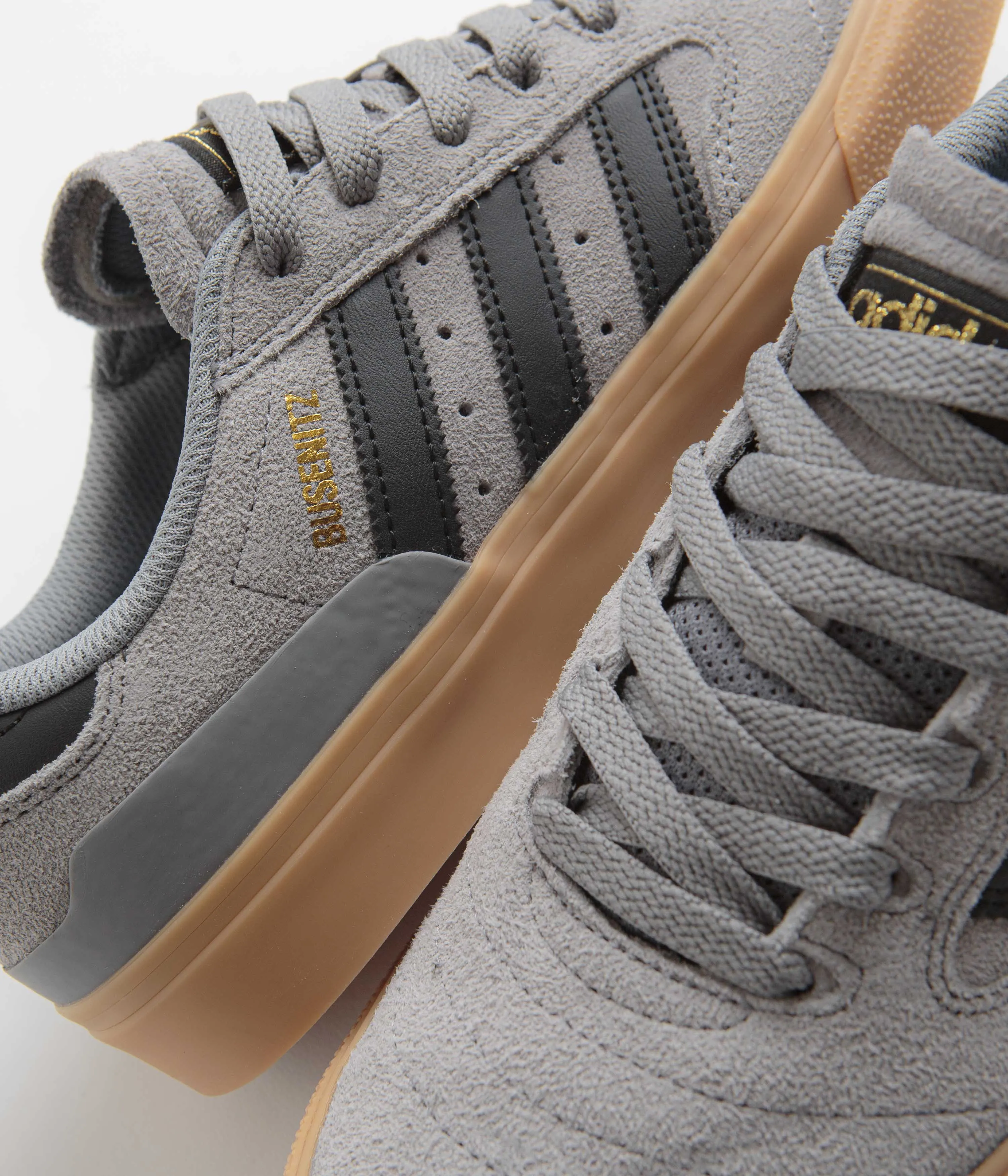 Adidas Busenitz Vulc II Shoes - Grey Three / Core Black / Gold Metallic