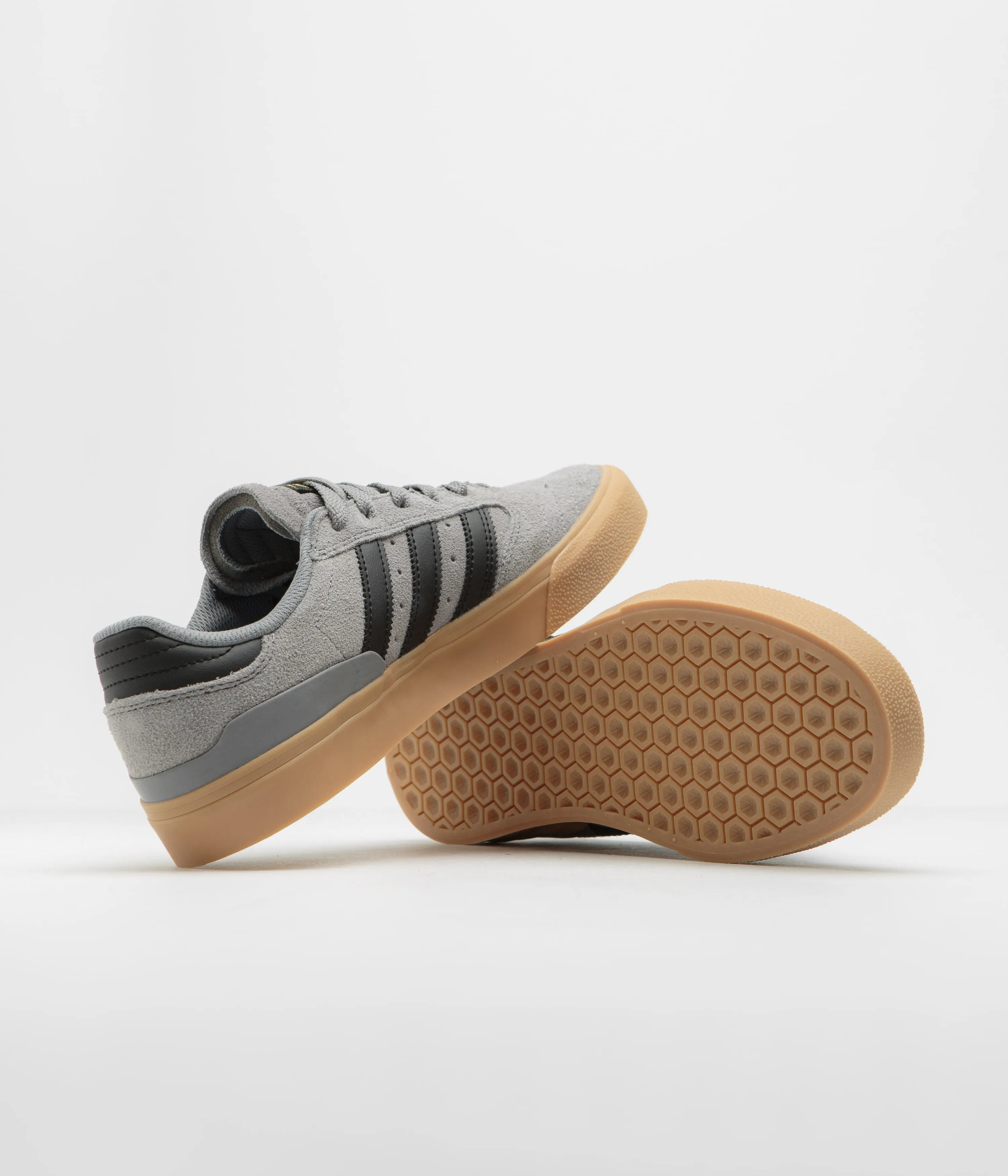 Adidas Busenitz Vulc II Shoes - Grey Three / Core Black / Gold Metallic