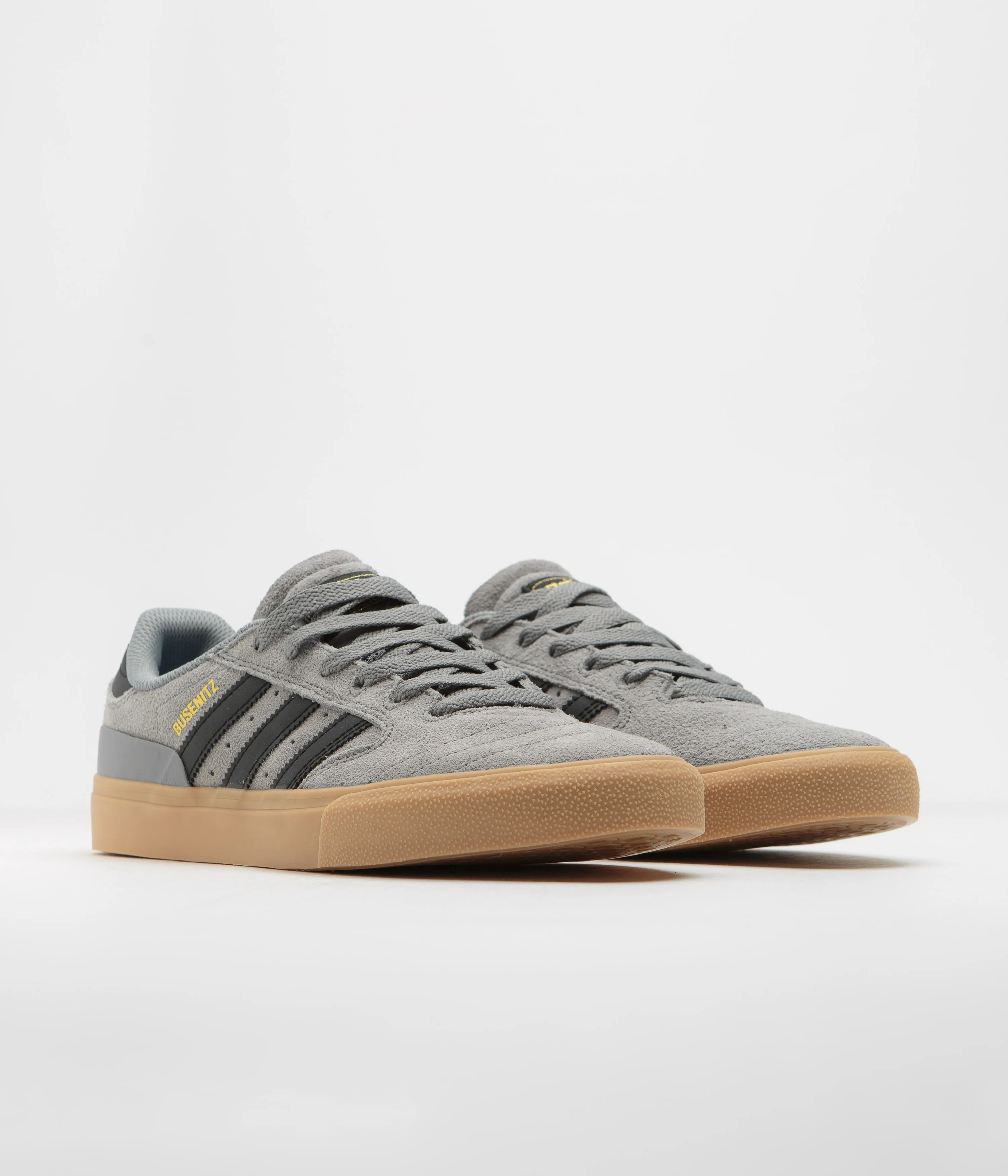 Adidas Busenitz Vulc II Shoes - Grey Three / Core Black / Gold Metallic