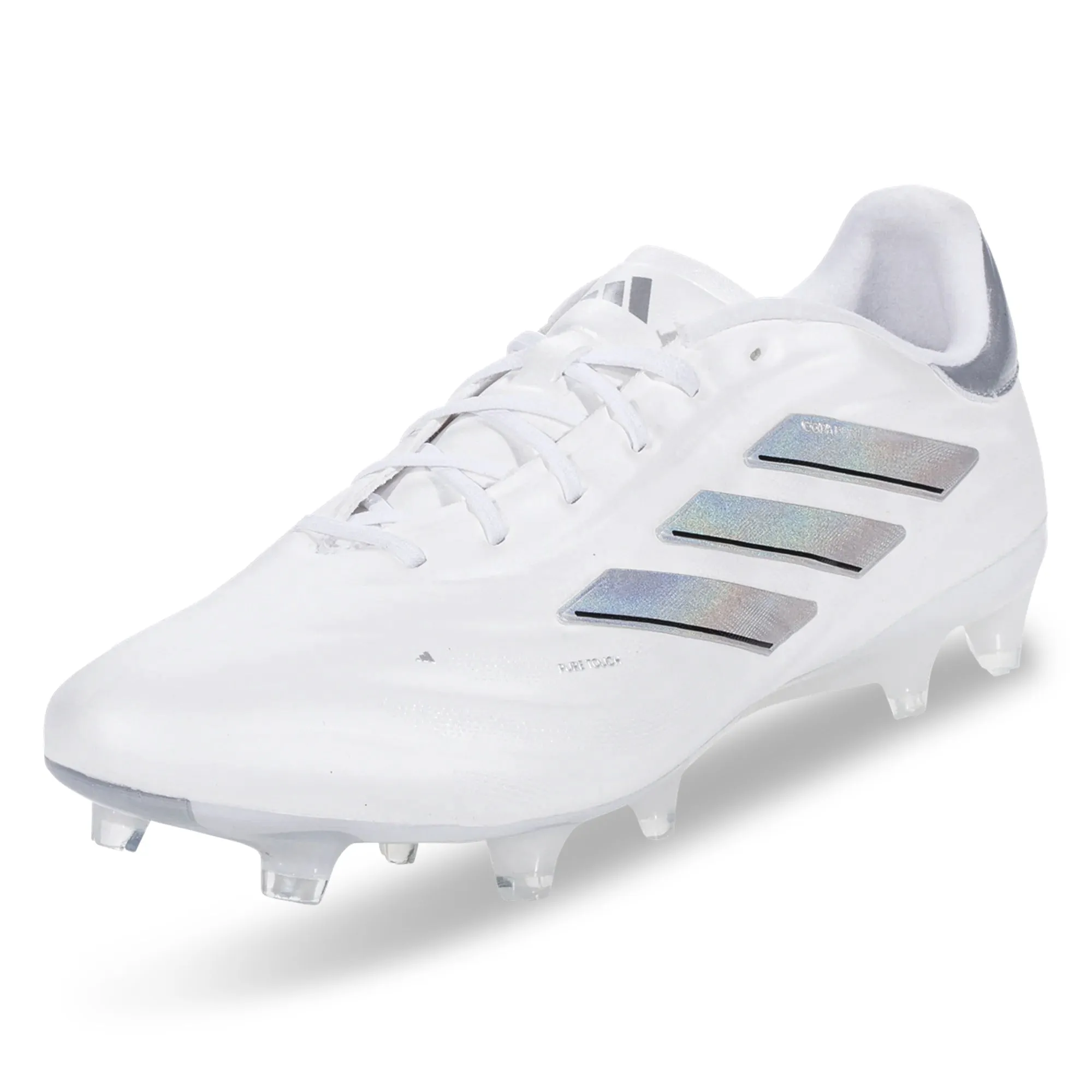 adidas Copa Pure 2 Elite Firm Ground Soccer Cleats (White/Silver Metallic)