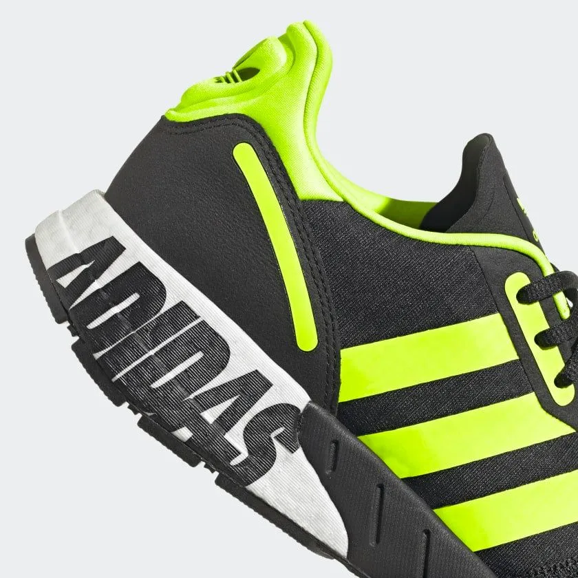 Adidas Men's ZX 1K Boost Shoes - Core Black / Solar Yellow / Matte Silver