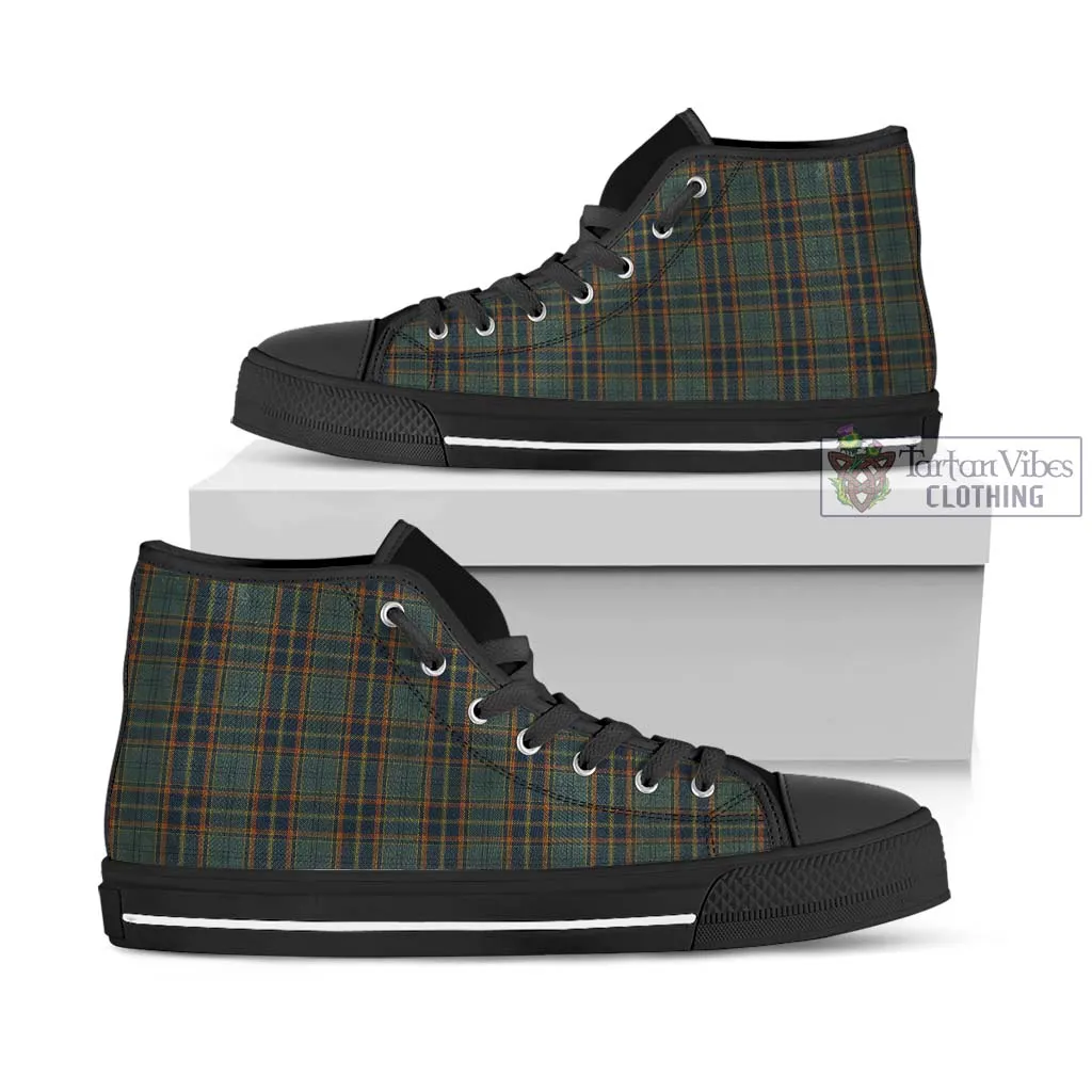 Antrim County Ireland Tartan High Top Shoes