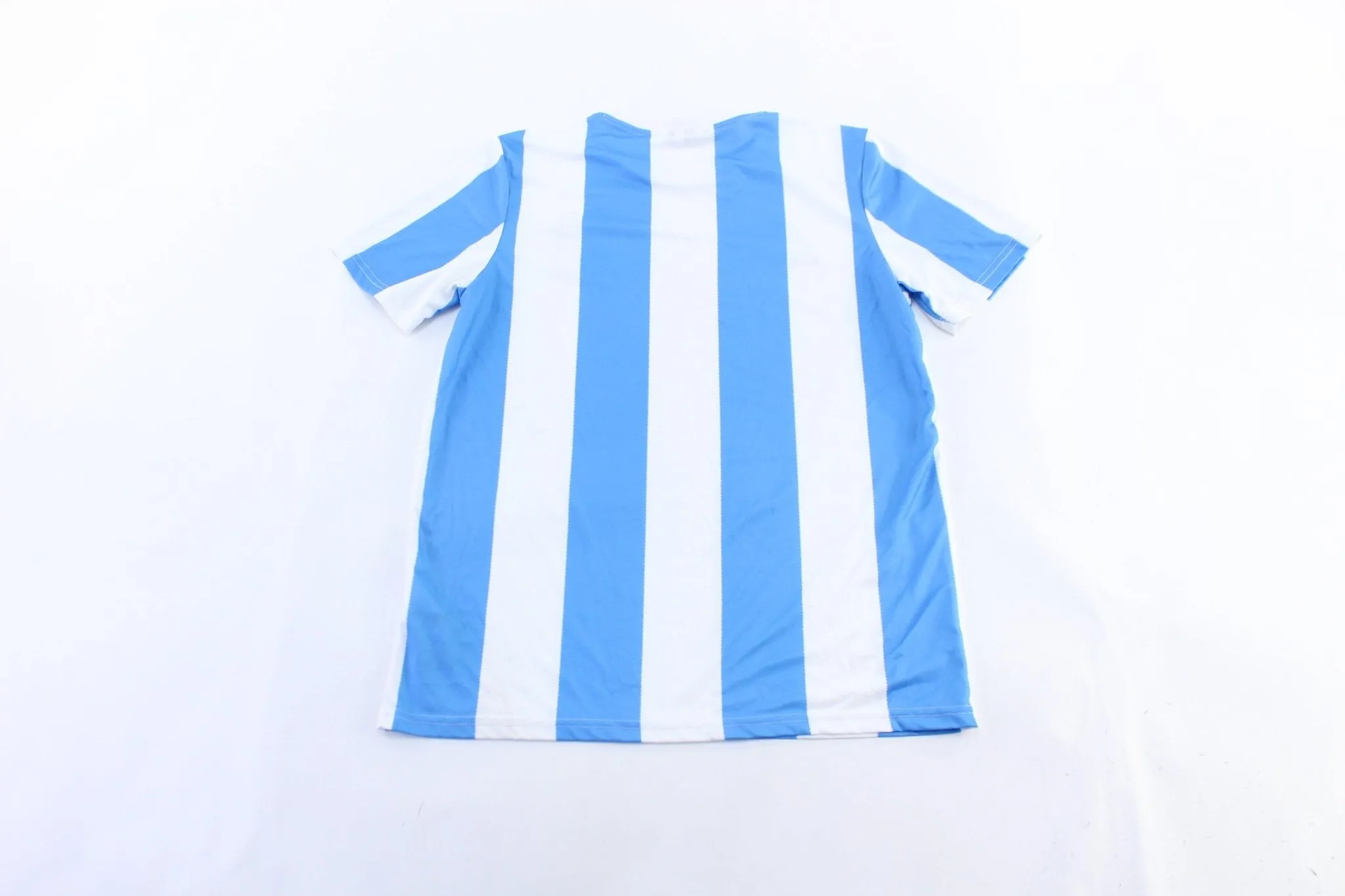 Argentina Embroidered Patch Blue & White Striped Soccer Jersey