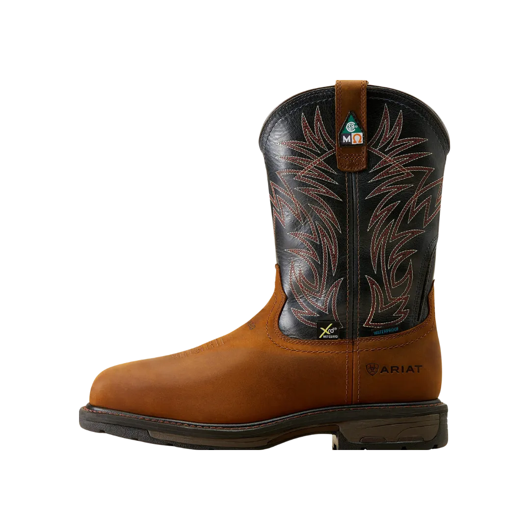 Ariat Men's Workhog Waterproof Composite Toe Brown Dark Boot