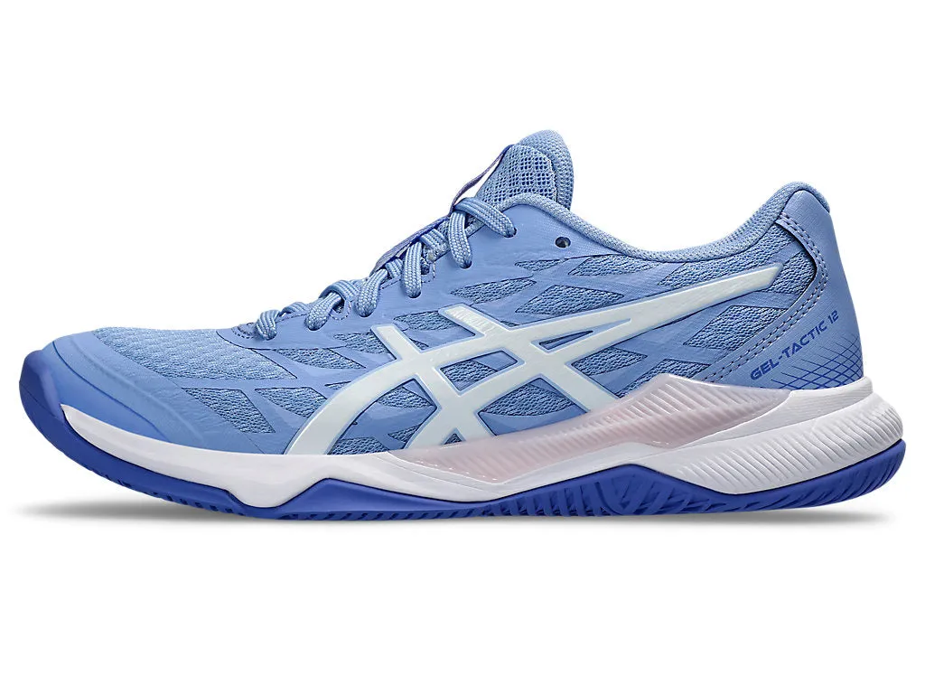 Asics Gel Tactic 12 Women's Court Shoes, Light Sapphire/White