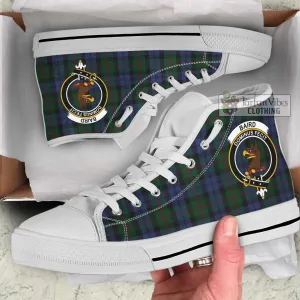 Baird Tartan High Top Shoes with Family Crest