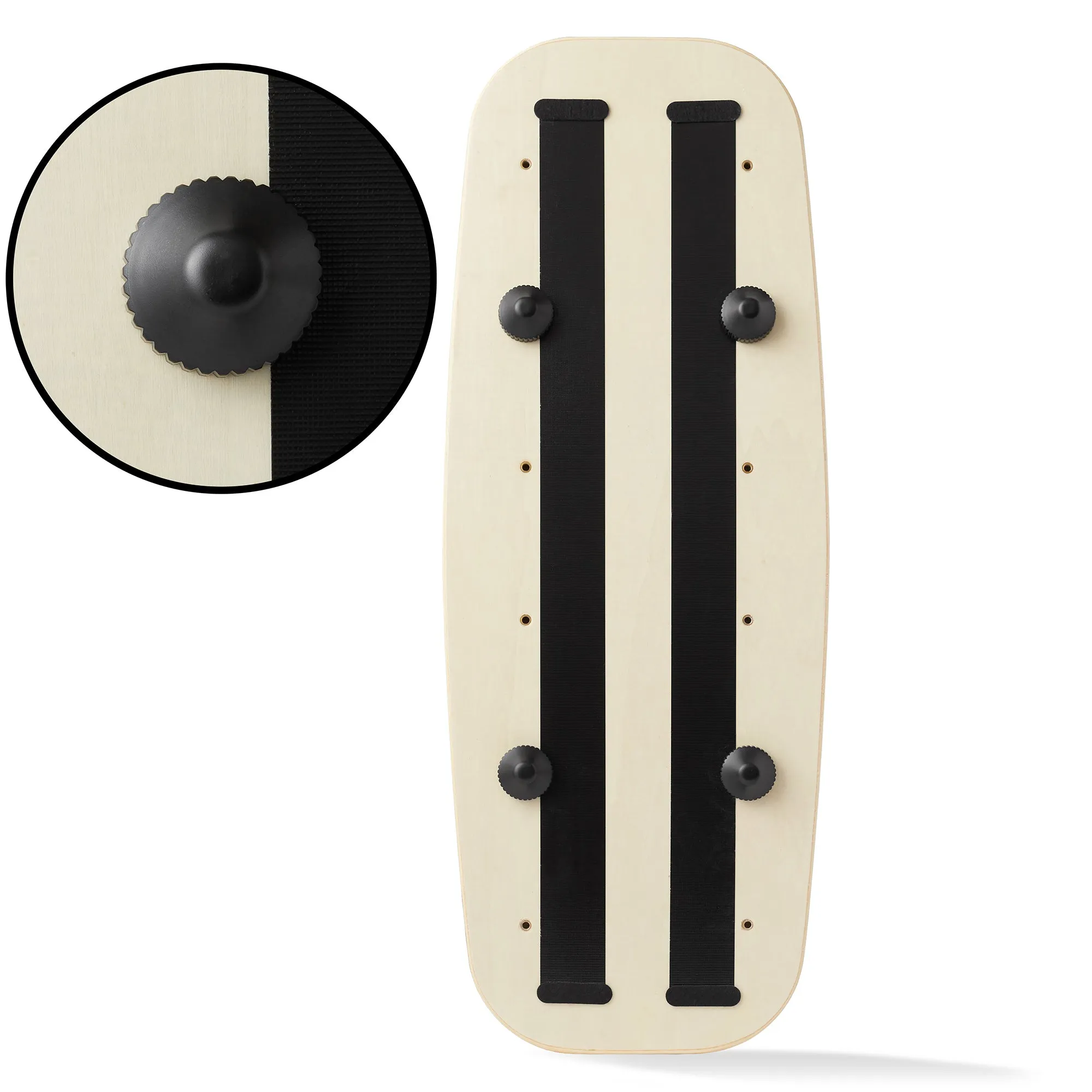 Balance Board - Wooden Balance Trainer with Adjustable Stoppers