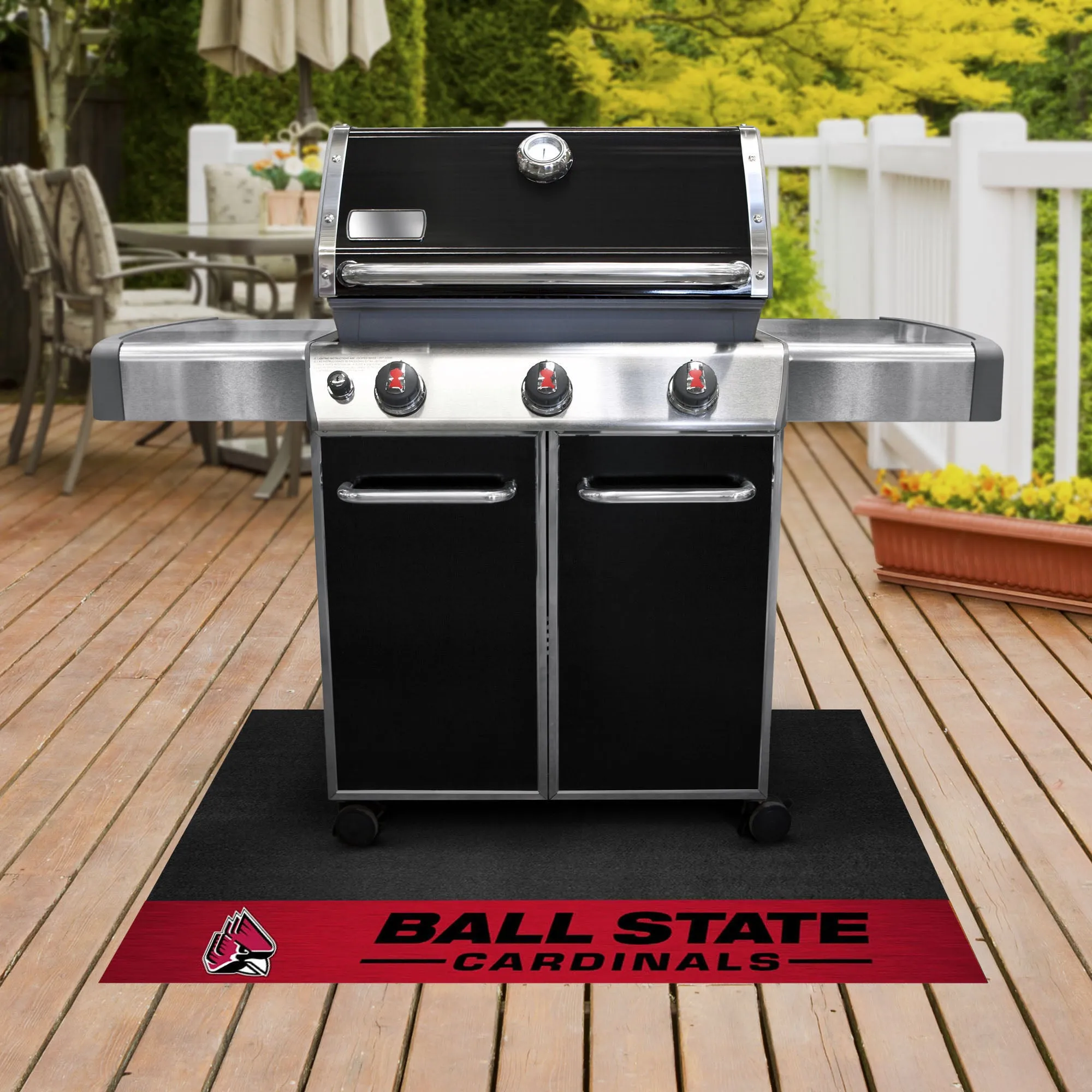 Ball State Cardinals Vinyl Grill Mat - 26in. x 42in.