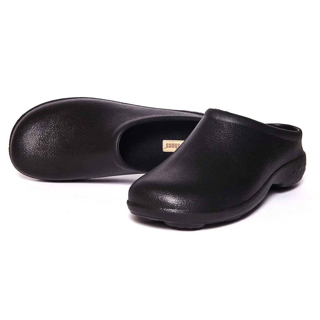 Black Chunky Tread Classic Men's Clogs