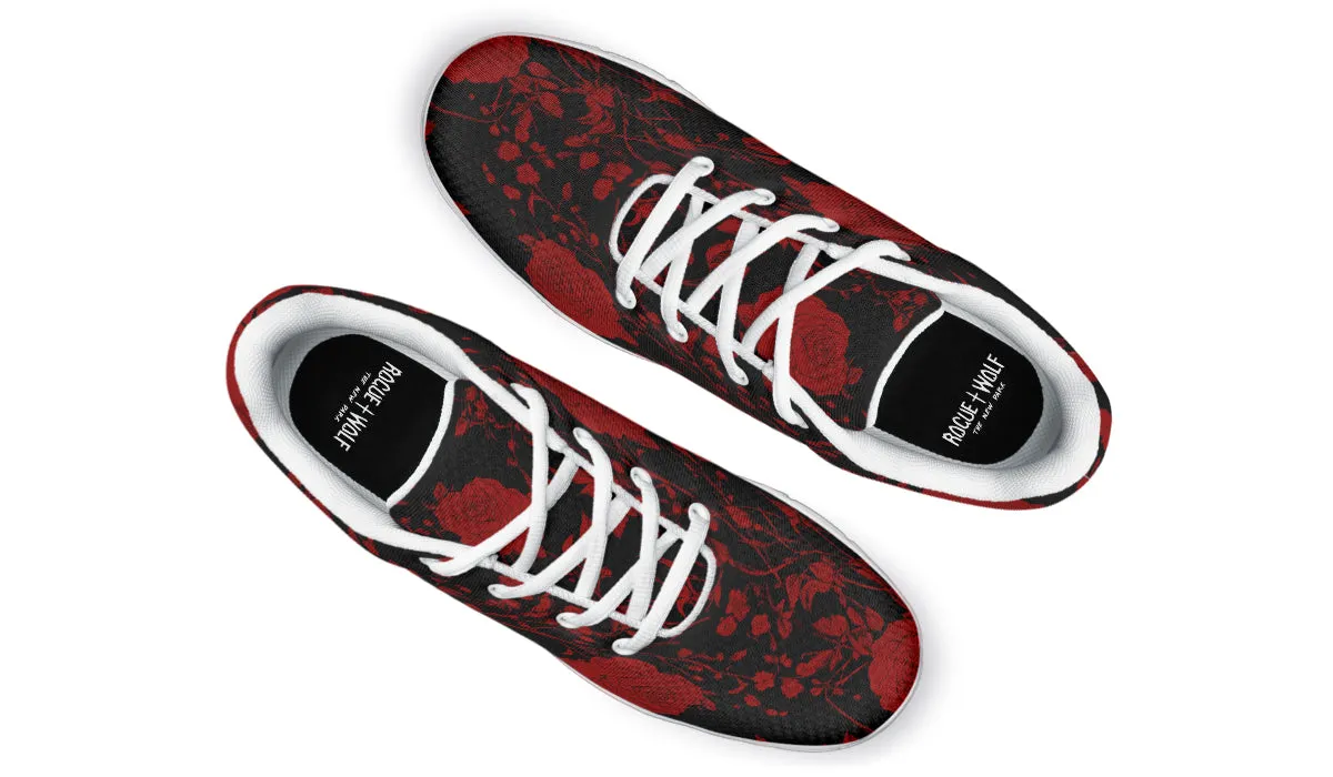 Blood Rose Romance Athletic Sneakers - Light Breathable and Comfortable Sports Shoes with Anti-Slip Soles