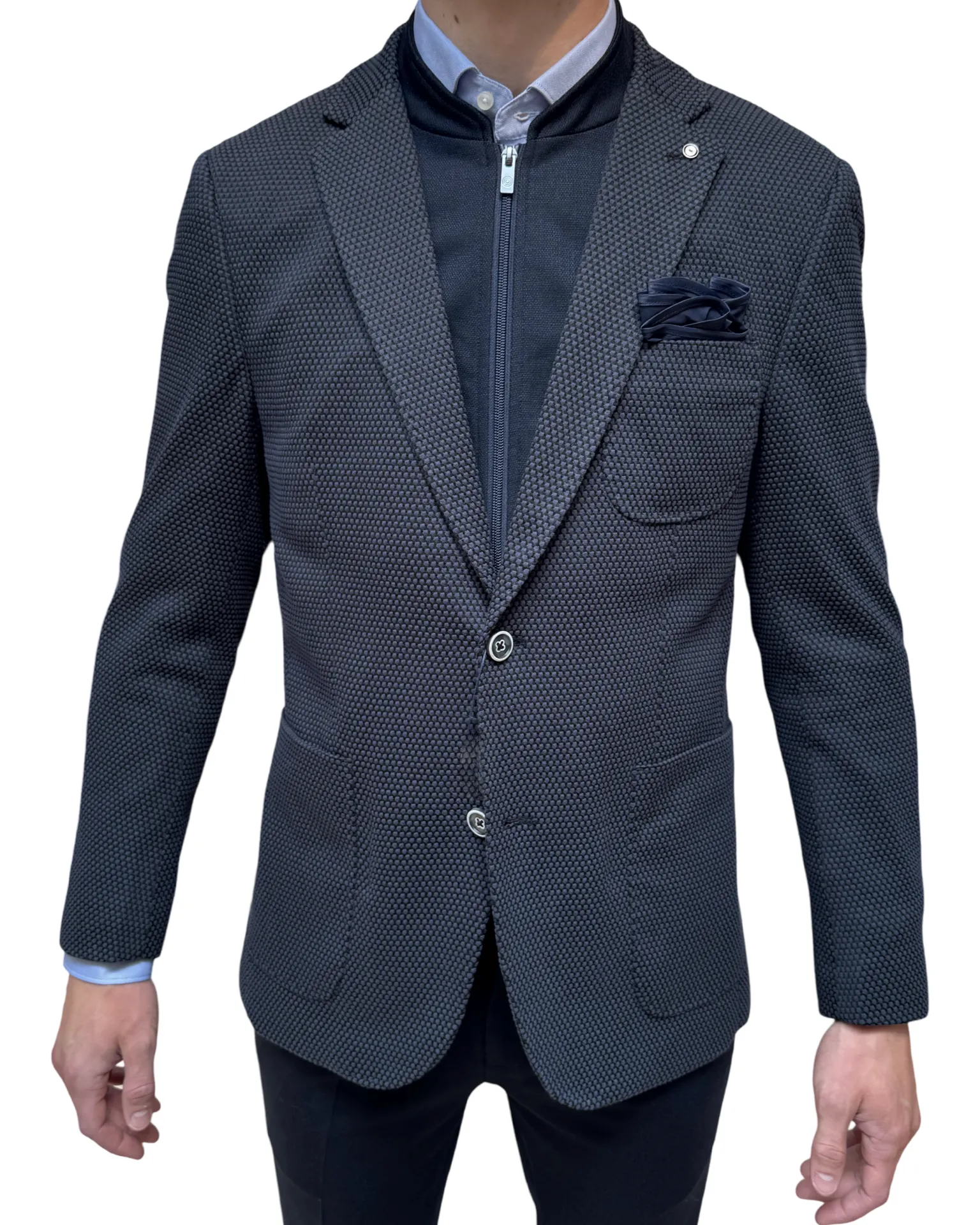 BLUE INDUSTRY Circle Hybrid Jacket Blue