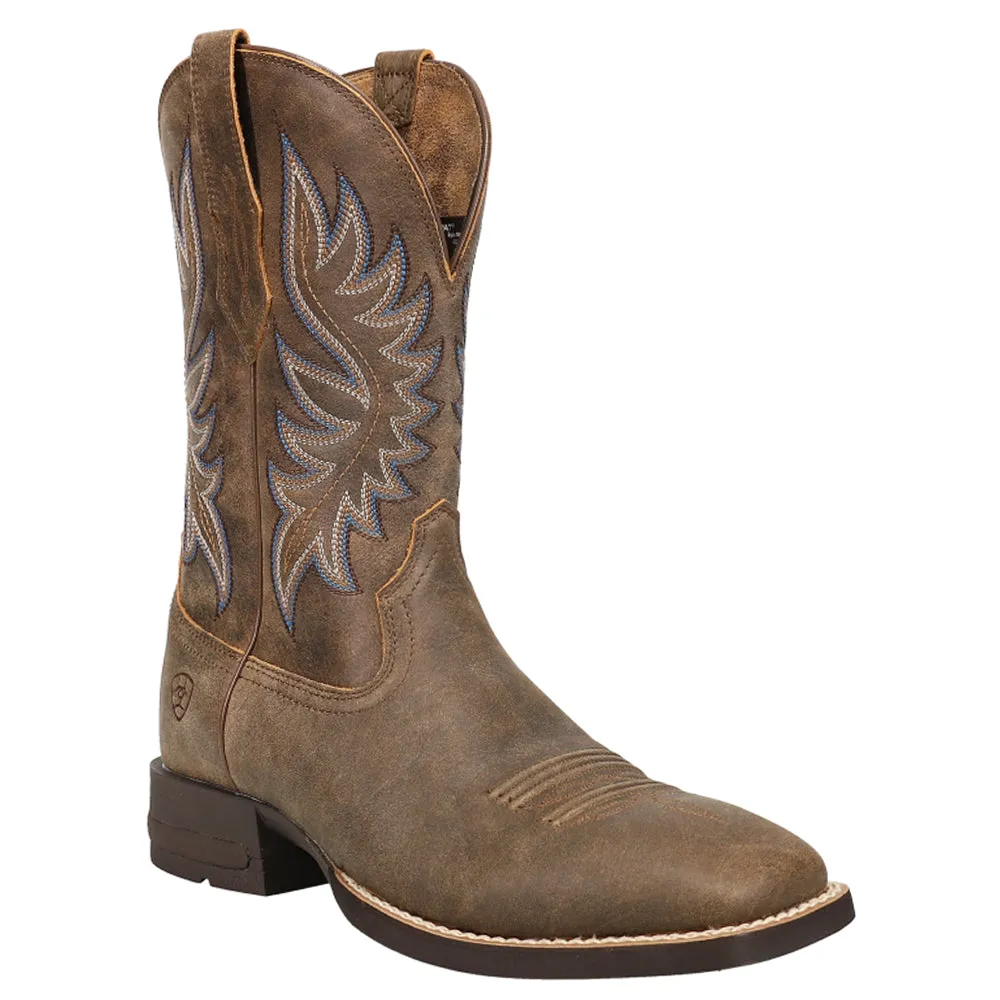 Brander Embroidered Square Toe Cowboy Boots