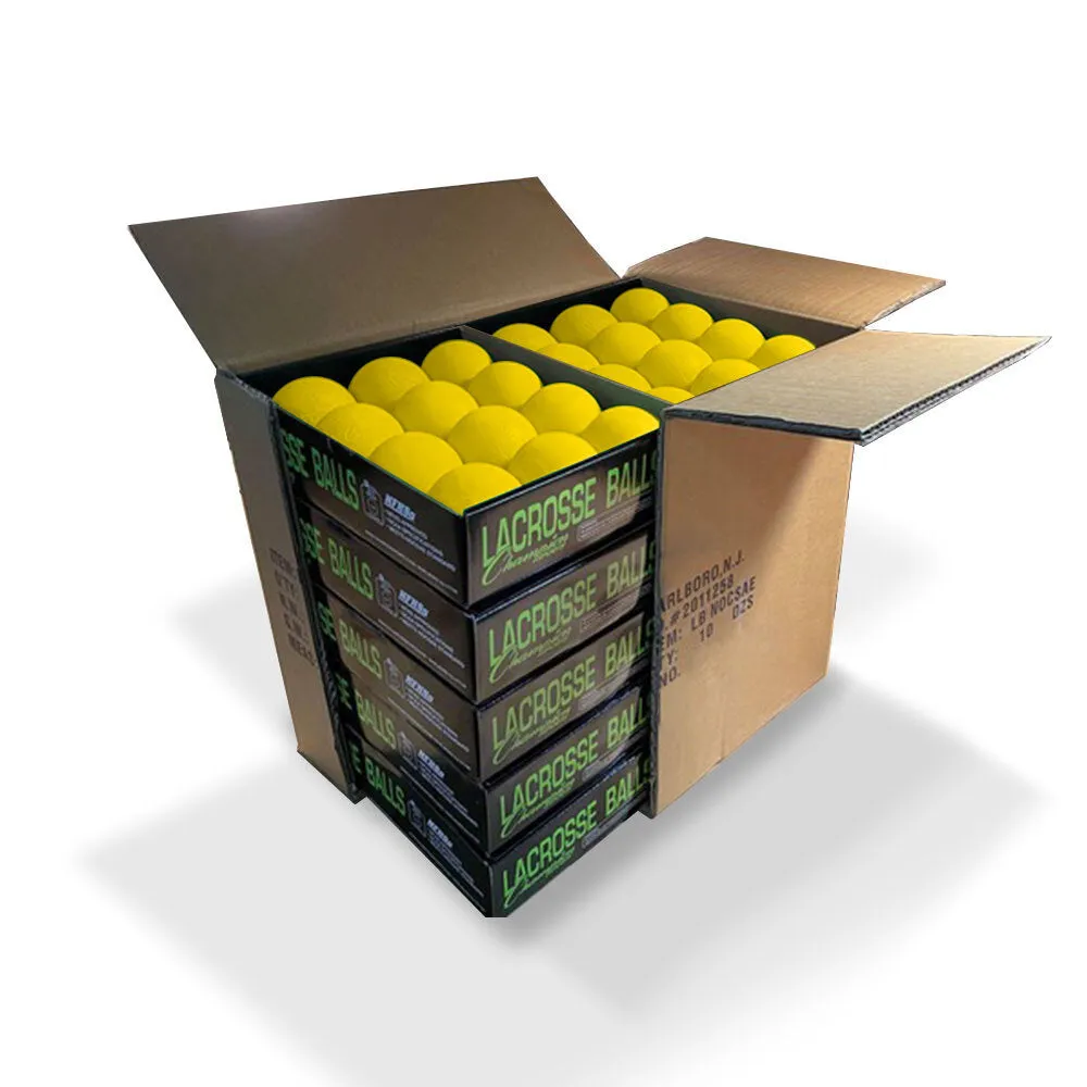 Case 120 Yellow Champion Sports Lacrosse Balls - Meets NOCSAE Standard, SEI Certified, Grease-Free