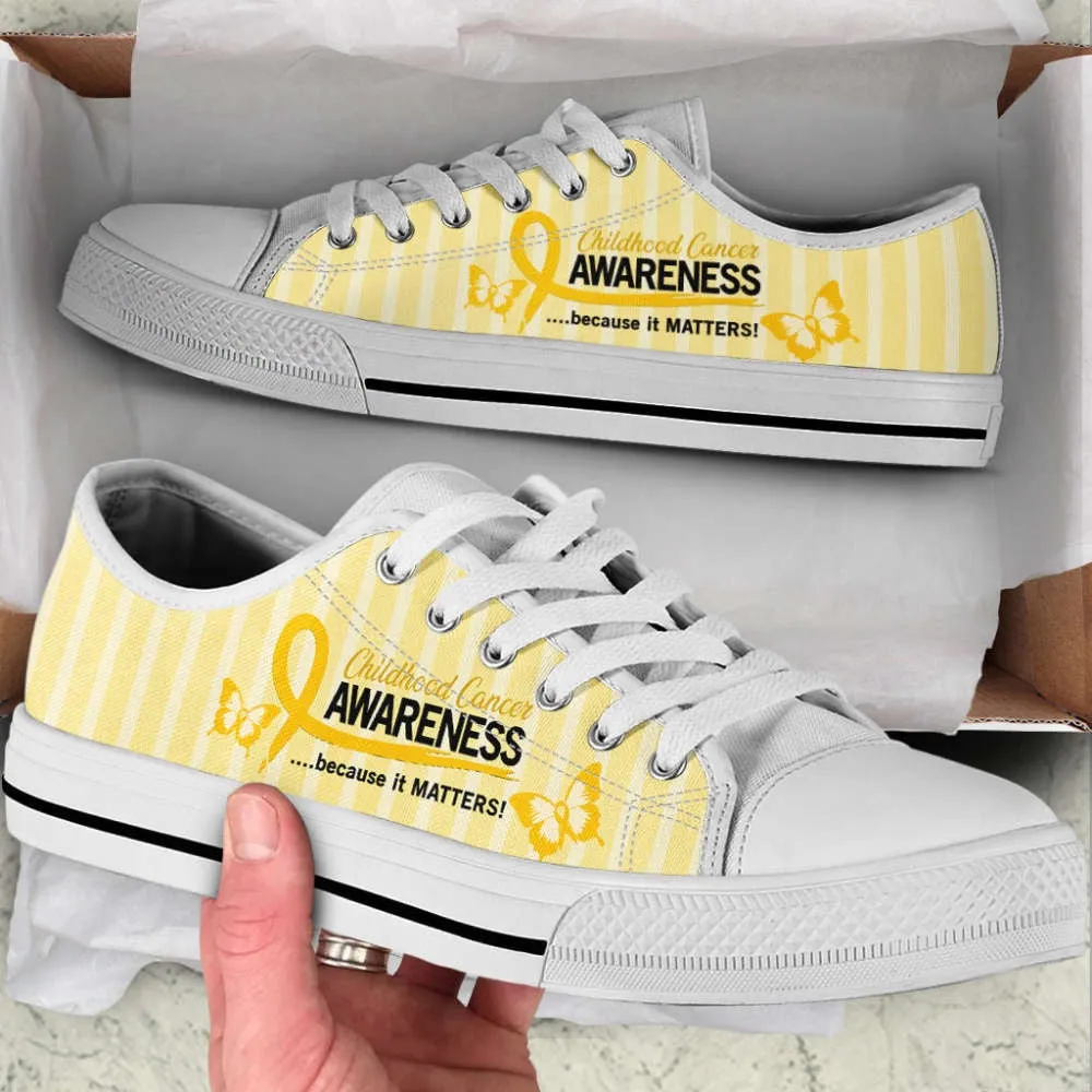 Childhood Cancer Shoes Because It Matters Low Top Shoes Canvas Shoes, Best Canvas Shoes, Low Top Sneaker