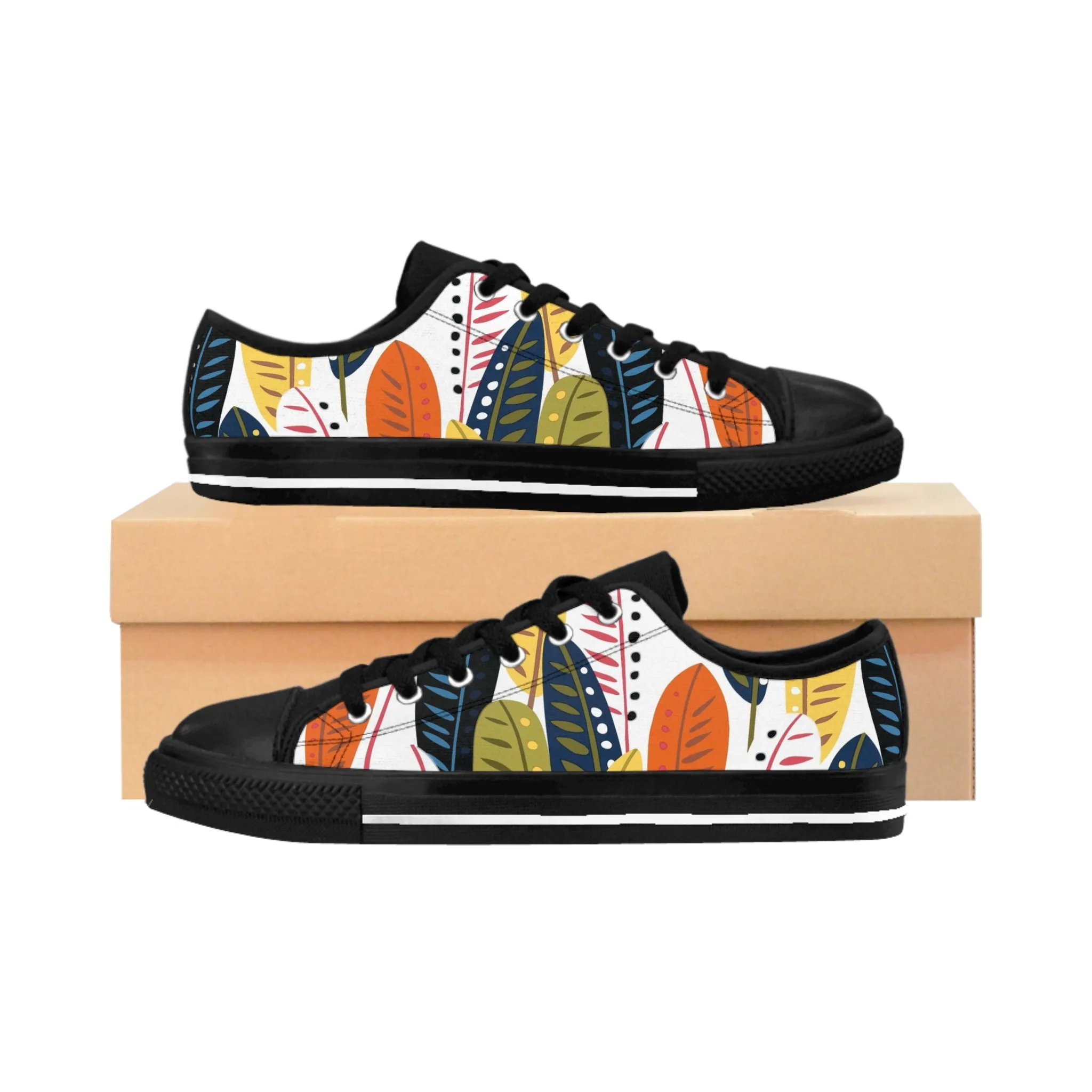 Colorful Feathers Women's Sneakers