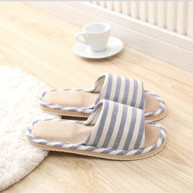 Comfortable Flat Shoes Linen Linen Slippers