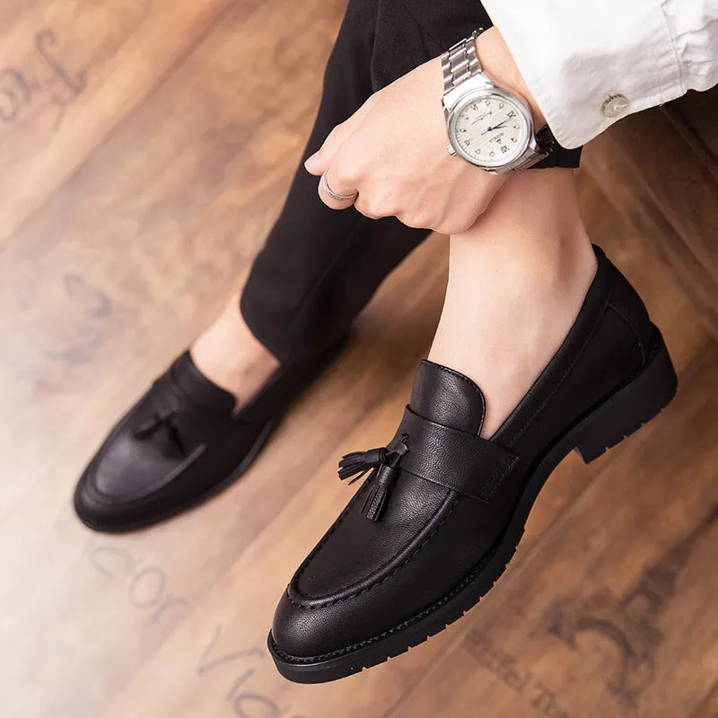 Cross-border casual leather shoes men's Korean version of the trend British one foot men's shoes business flow Su leather shoes lazy small leather shoes