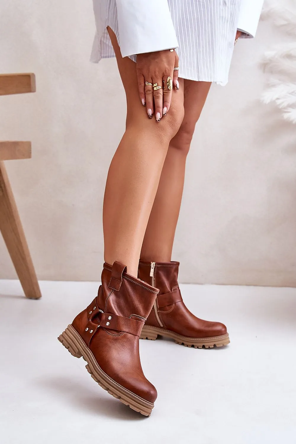 Cross Suede Booties