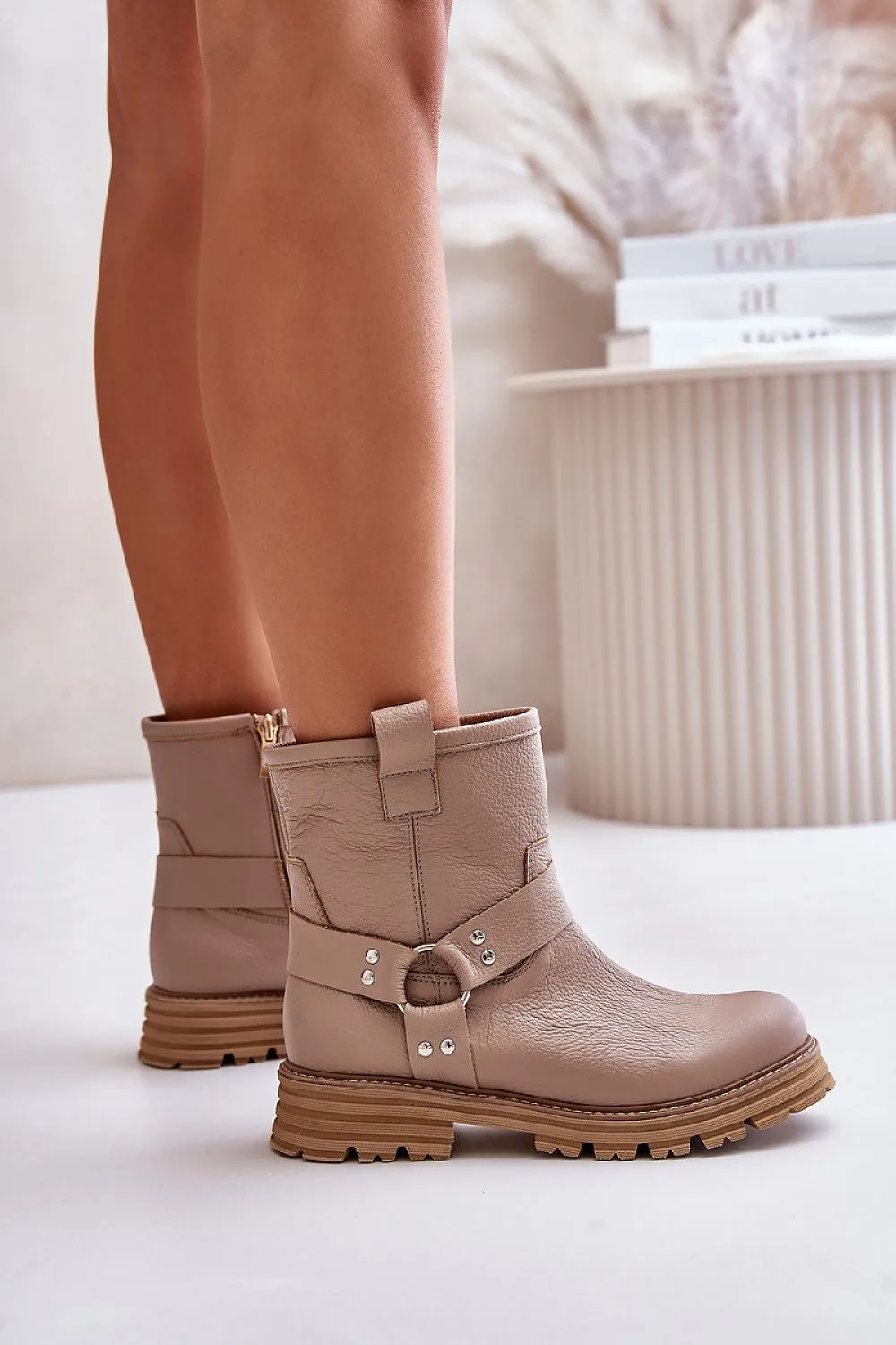 Cross Suede Booties