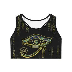 Crowgodshi Designer Eye of Horus Sports Bra