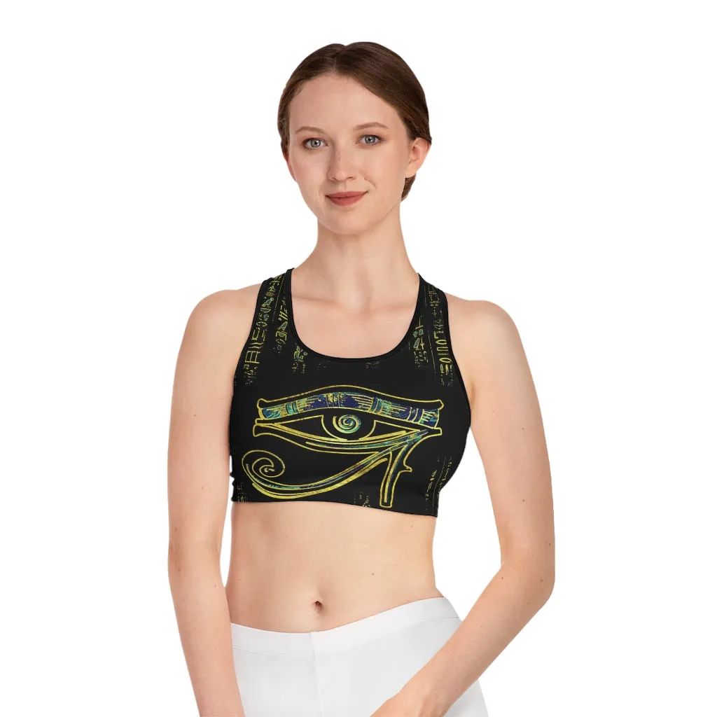 Crowgodshi Designer Eye of Horus Sports Bra