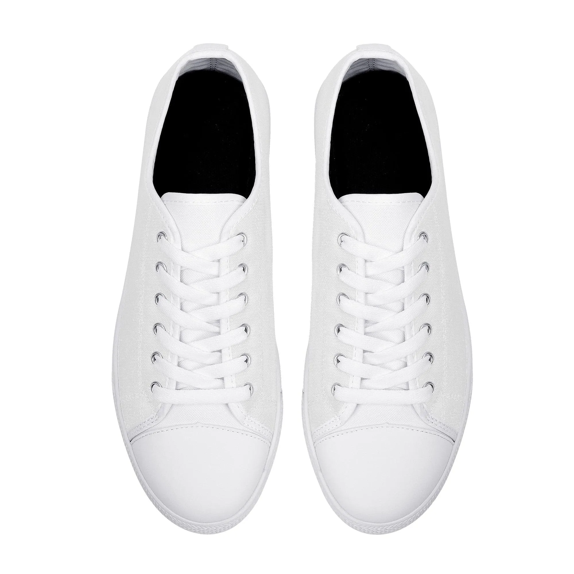 Custom Low Top  Shoes Canvas- White D24