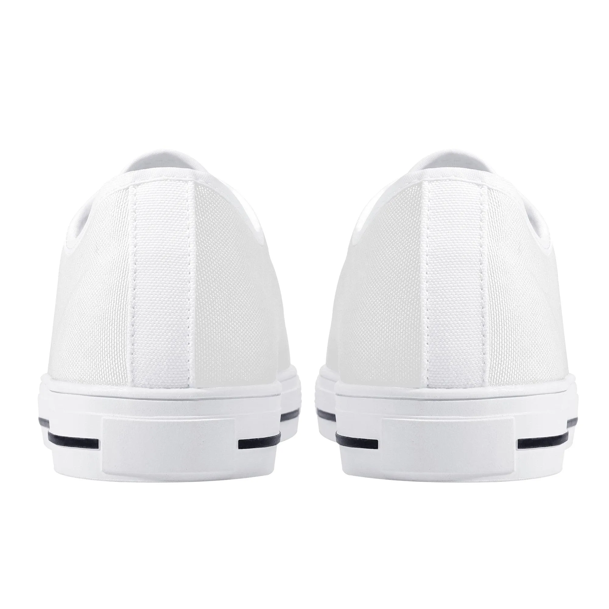 Custom Low Top  Shoes Canvas- White D24