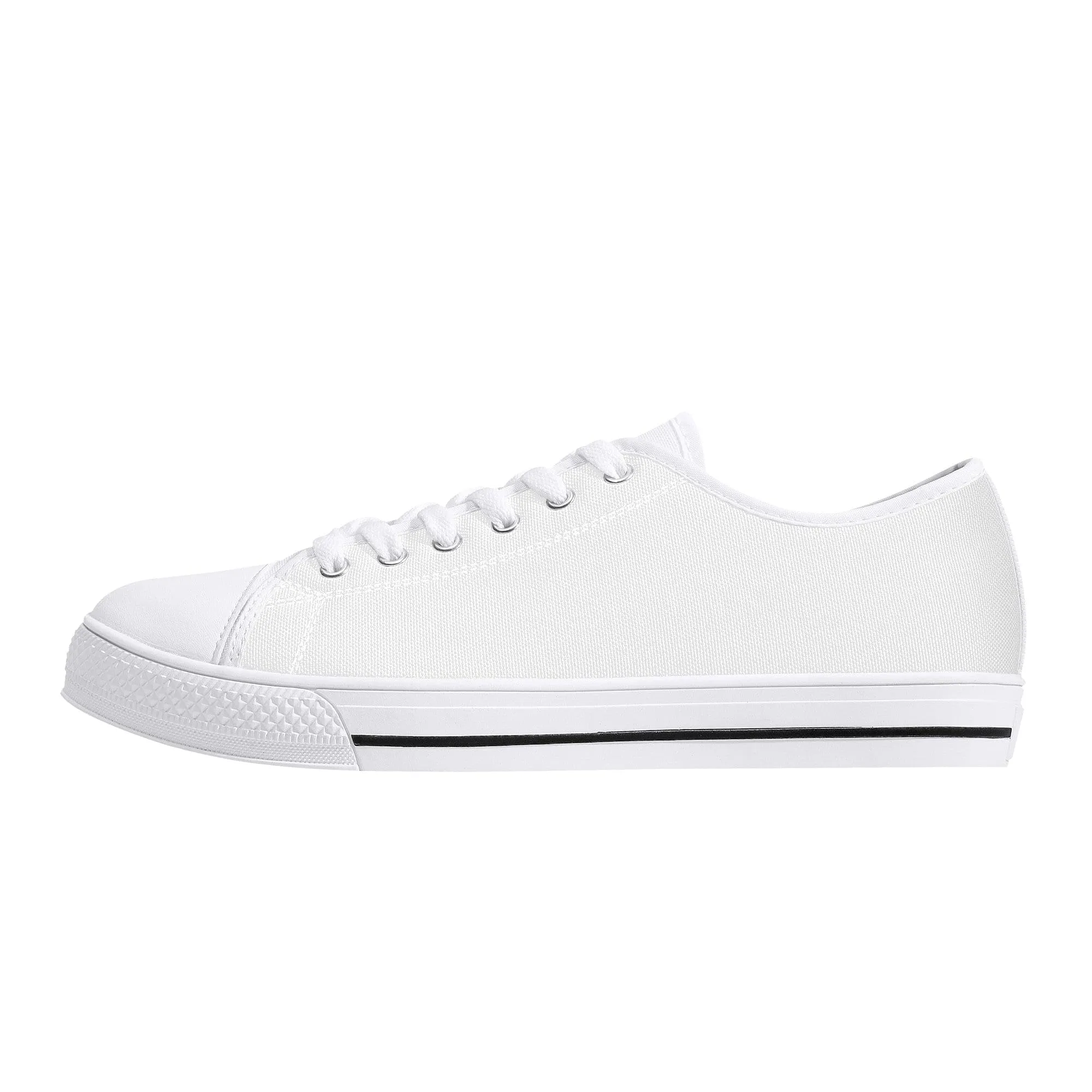 Custom Low Top  Shoes Canvas- White D24