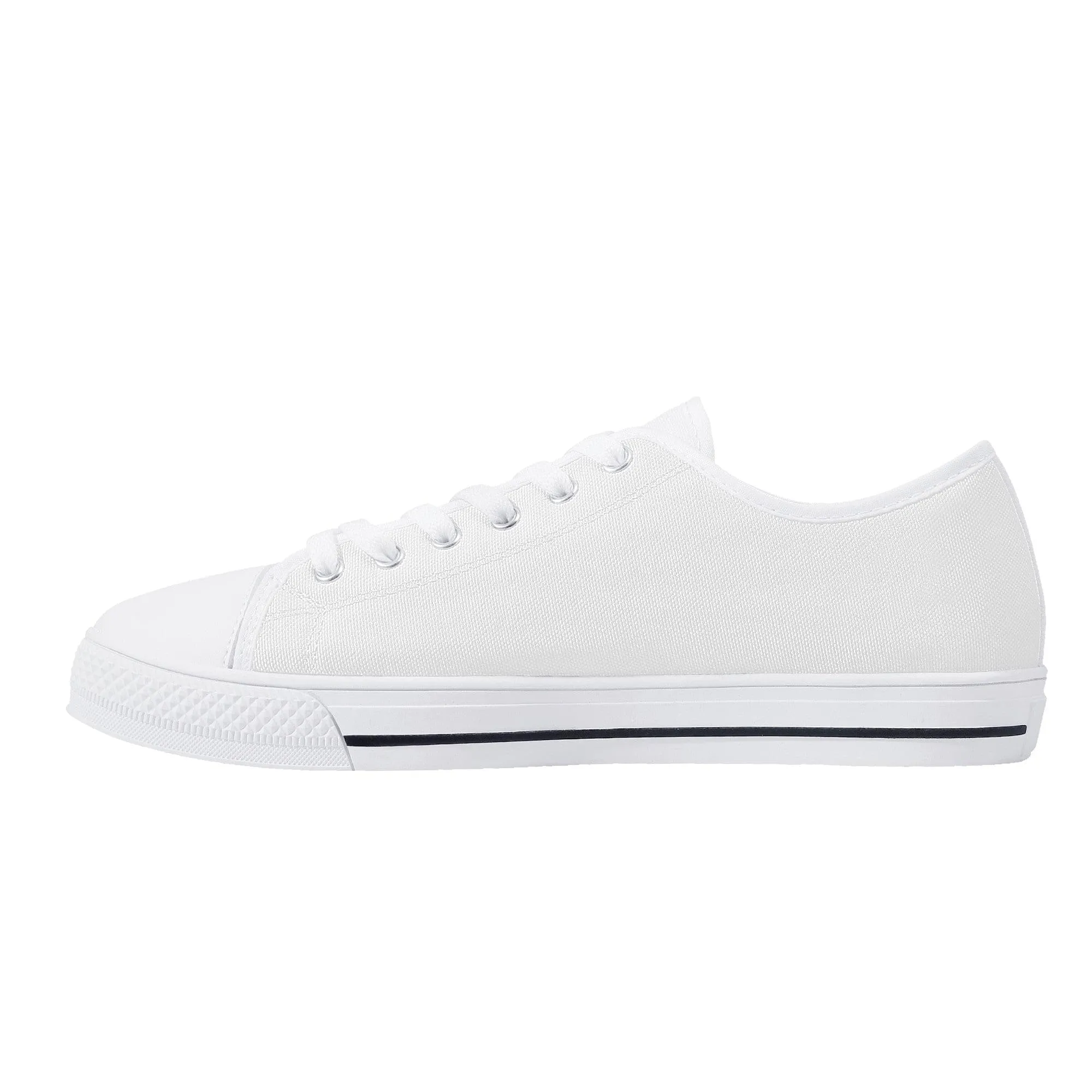 Custom Low Top  Shoes Canvas- White D24