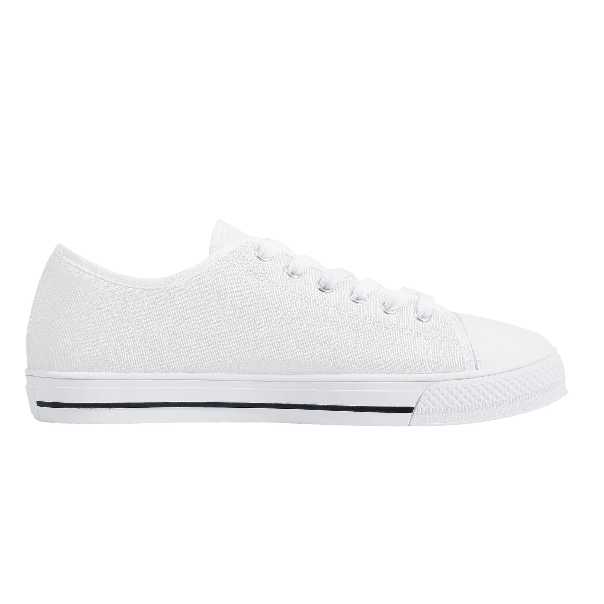 Custom Low Top  Shoes Canvas- White D24