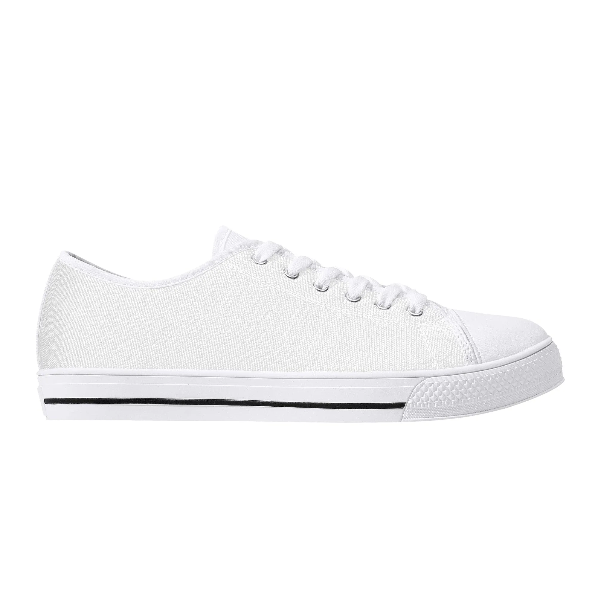 Custom Low Top  Shoes Canvas- White D24