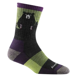 DARN TOUGH #1970 WOMEN'S BEAR TOWN MICRO CREW LIGHTWEIGHT HIKING SOCK - LIME