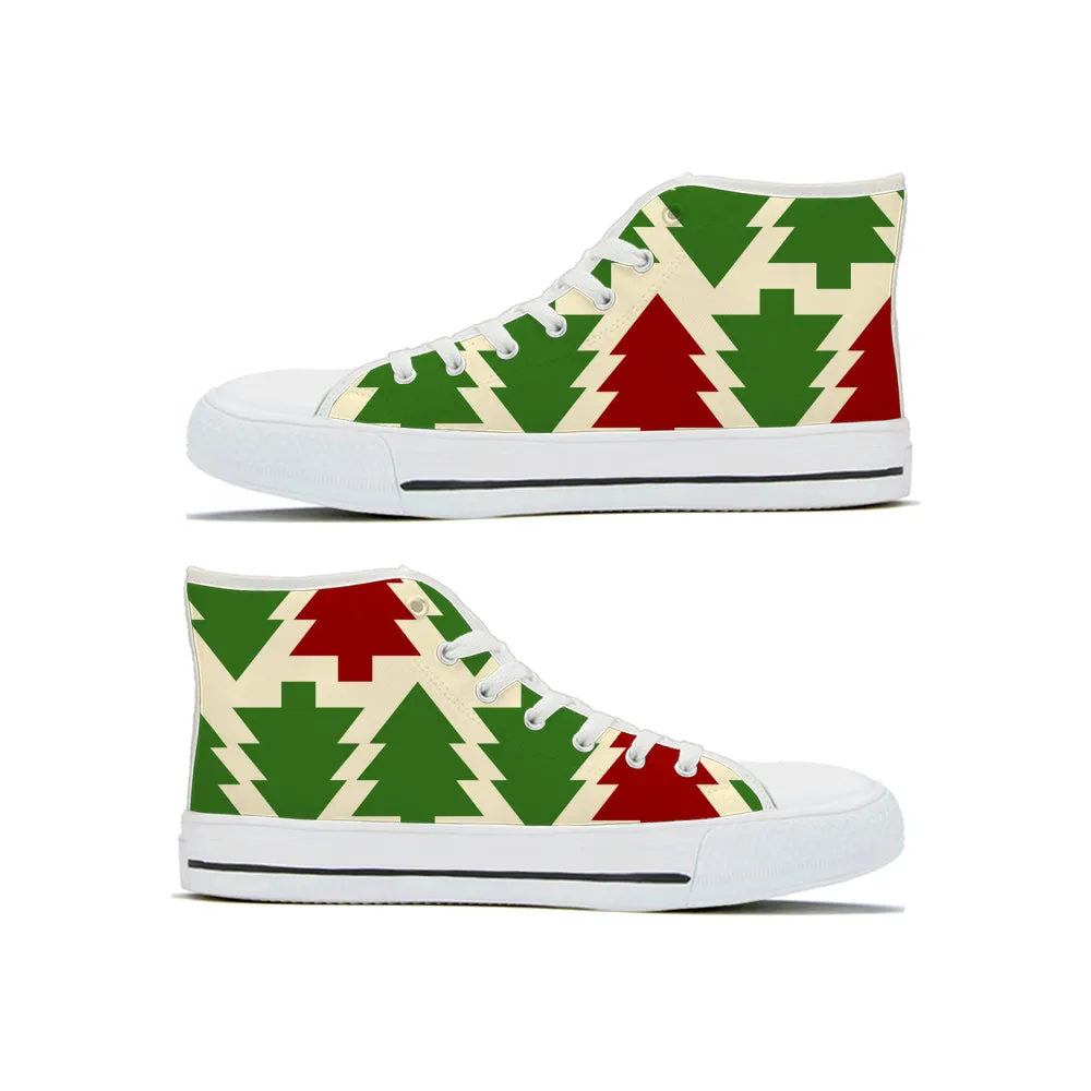 Diverse Panda Christmas Tree Hi Tops