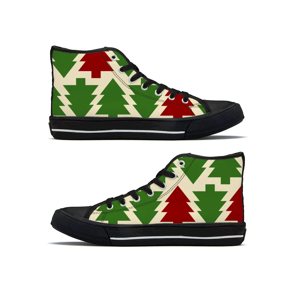 Diverse Panda Christmas Tree Hi Tops