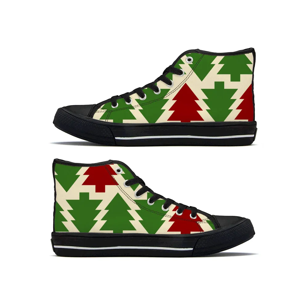 Diverse Panda Christmas Tree Hi Tops