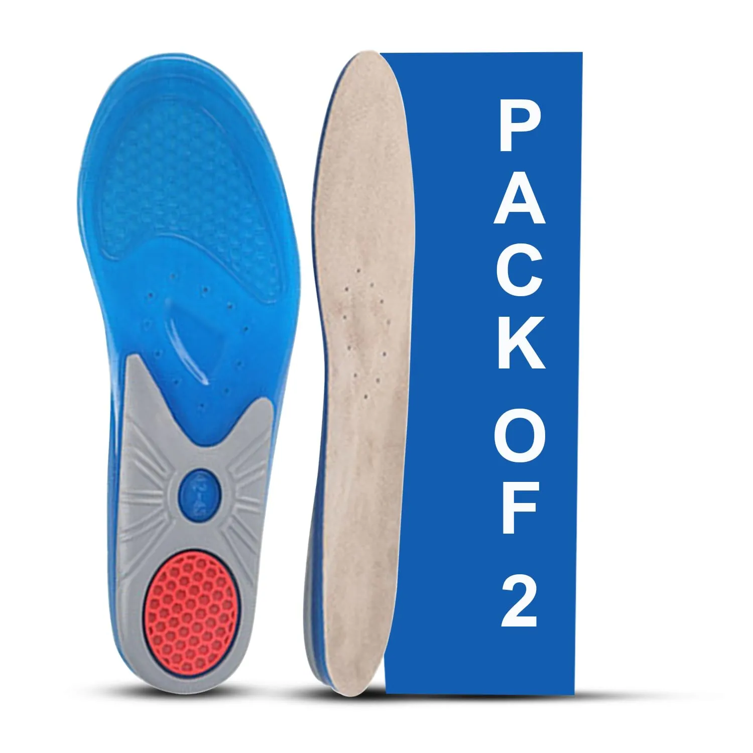 Dr Foot | Insole for Shoes Men | Arch Support for Flat Feet | Flat Feet Arch Support Insole | Shoe Insole | Gel Insoles for Men | Heavy Duty Support Insole | Shock Absorption | X-Large - 2 pair